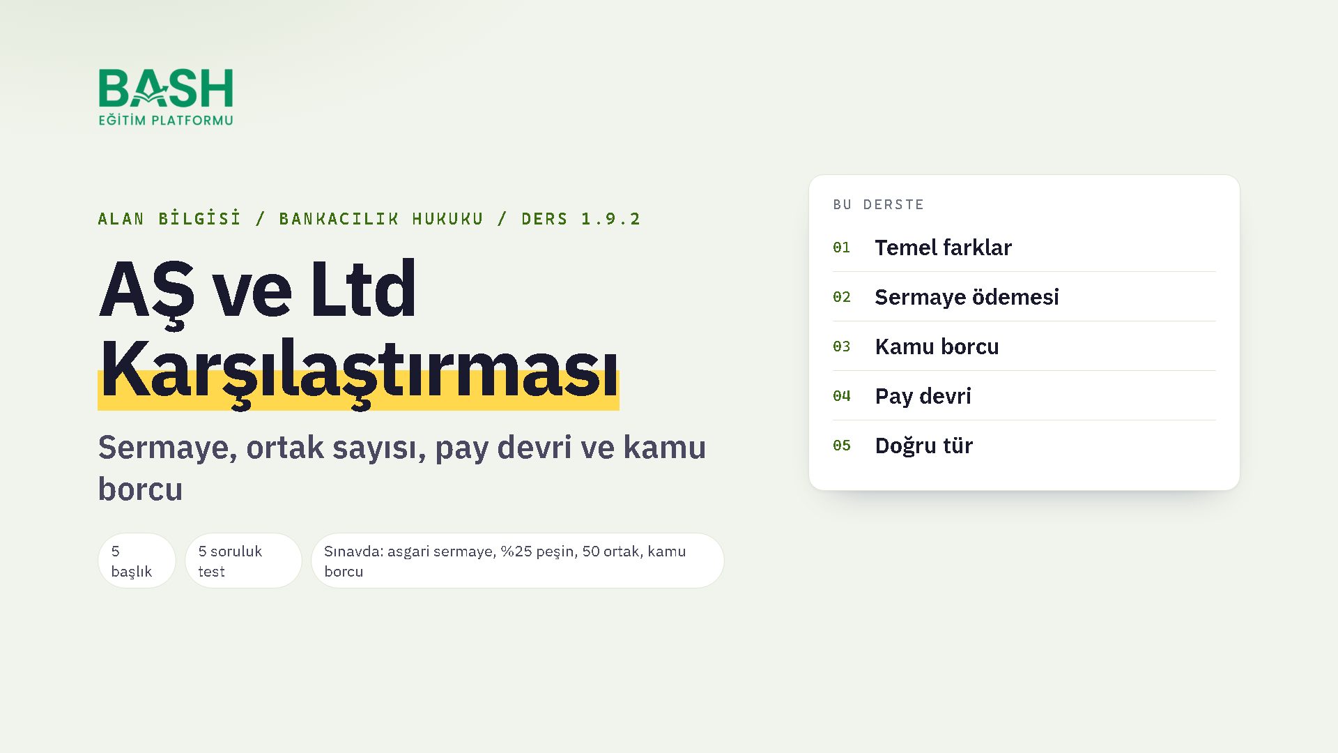 AŞ vs Ltd Tavsiye Motoru ders videosu kapağı