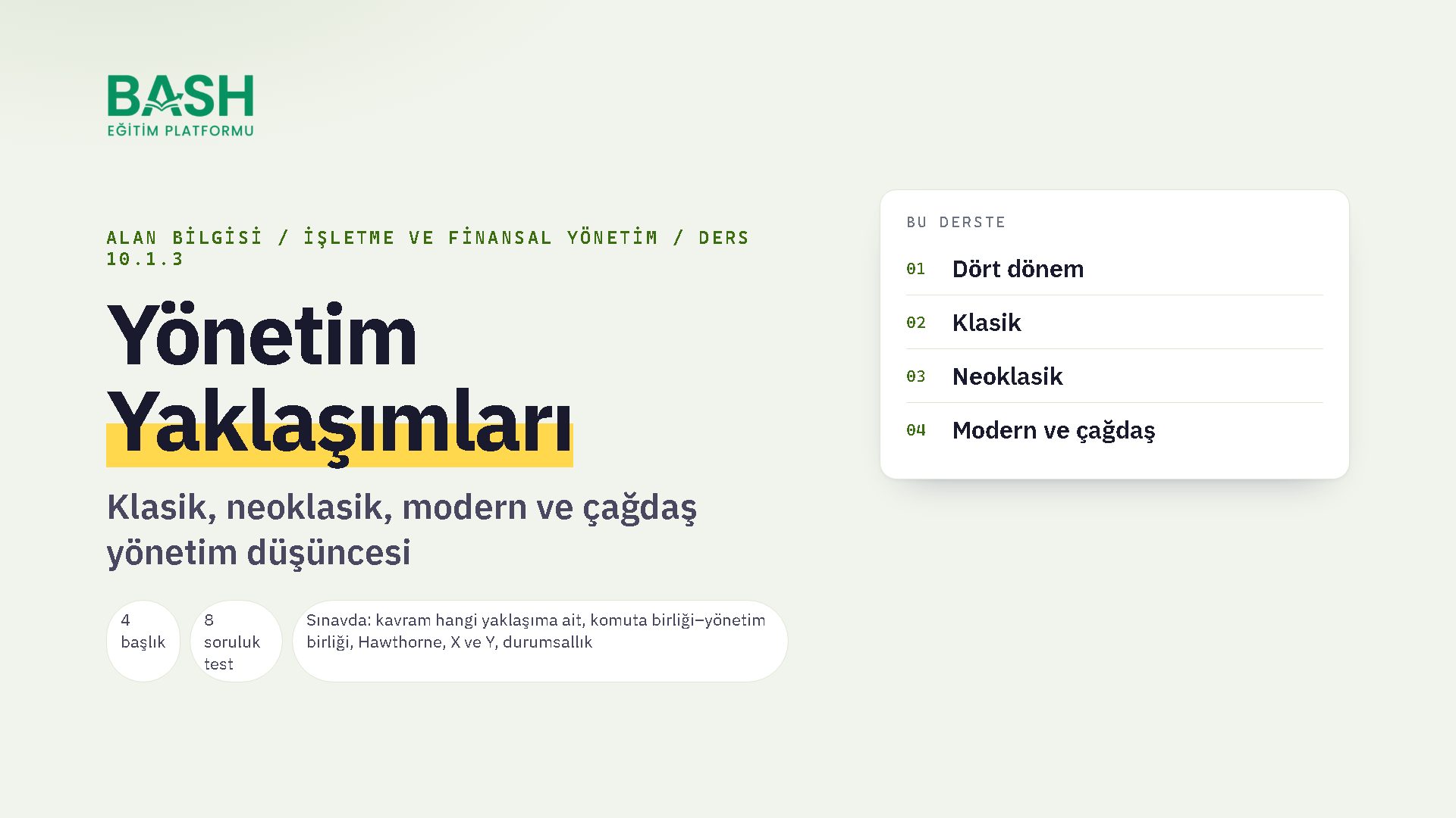Yönetim Yaklaşımları ders videosu kapağı
