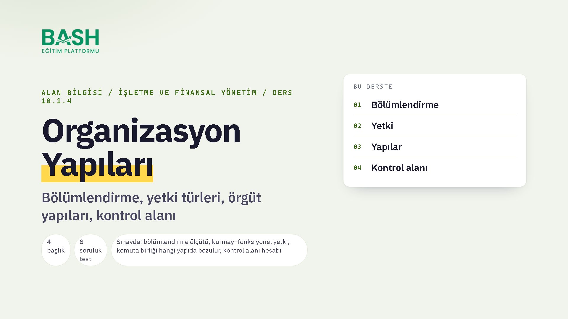 Organizasyon Yapıları ders videosu kapağı