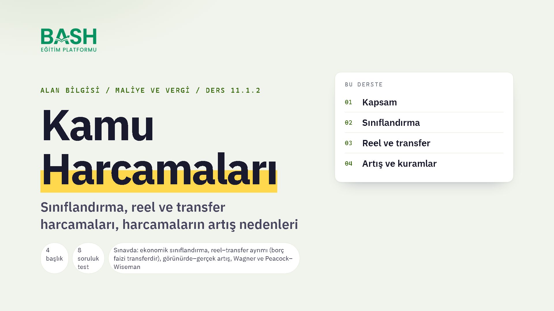 Kamu Harcamaları ders videosu kapağı