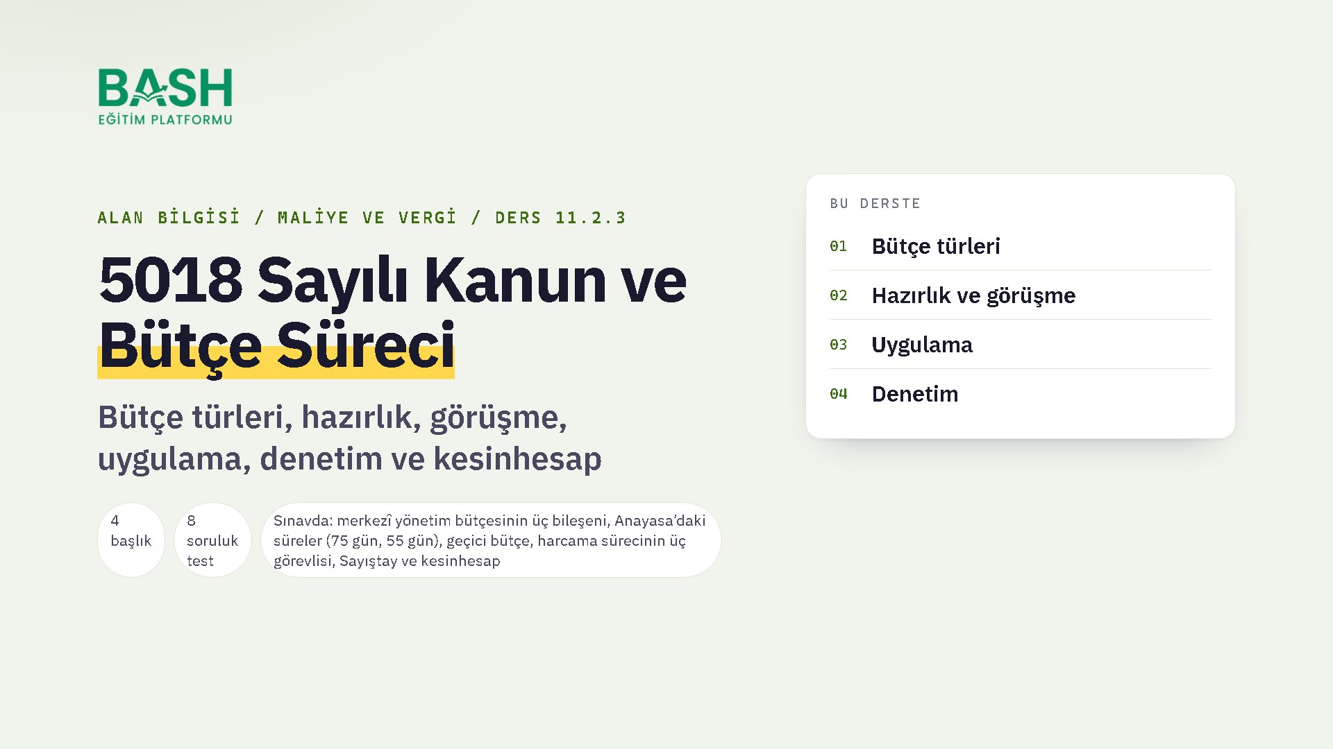 5018 Sayılı Kanun ve Bütçe Süreci ders videosu kapağı