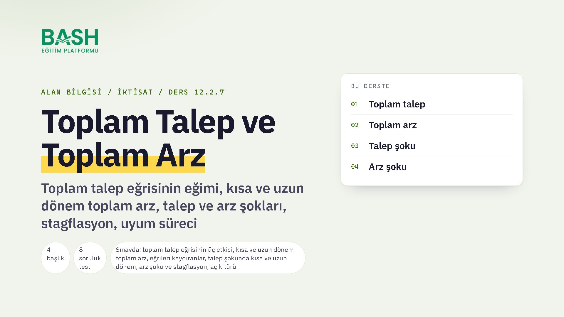 Toplam Talep ve Toplam Arz ders videosu kapağı