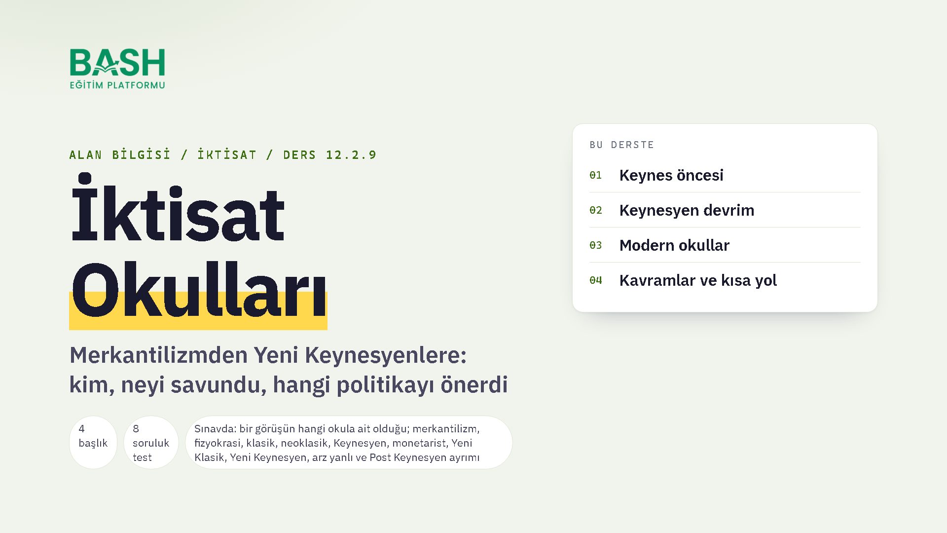 İktisat Okulları ders videosu kapağı