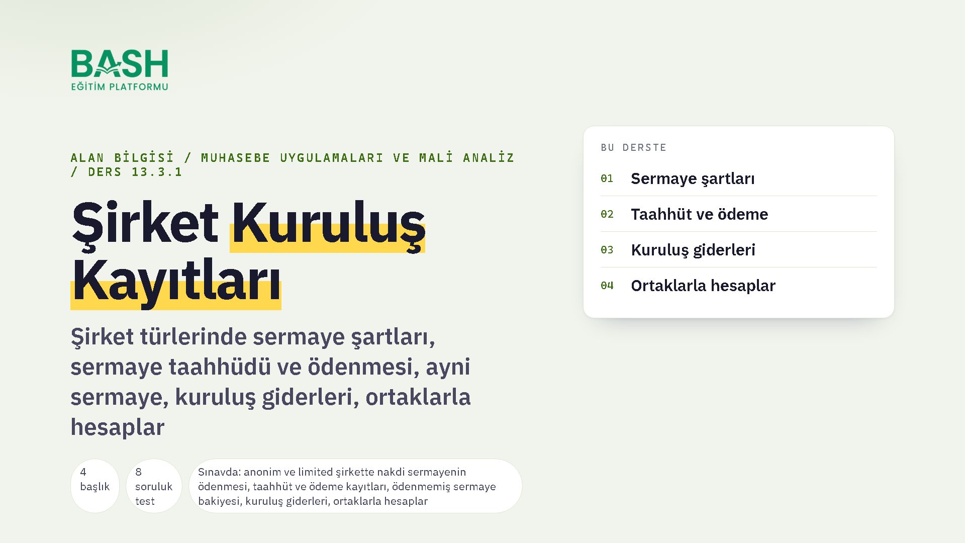 Şirket Kuruluş Kayıtları ders videosu kapağı