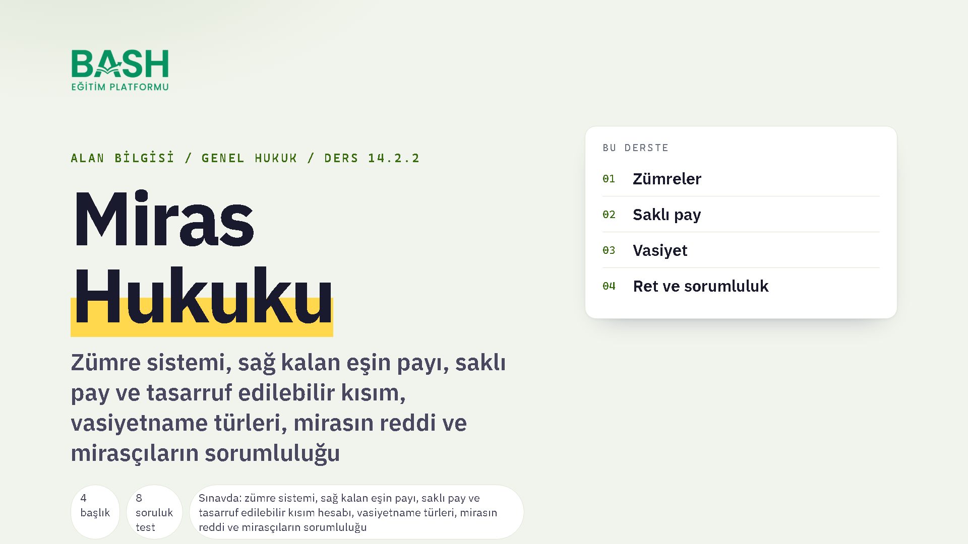 Miras Hukuku ders videosu kapağı