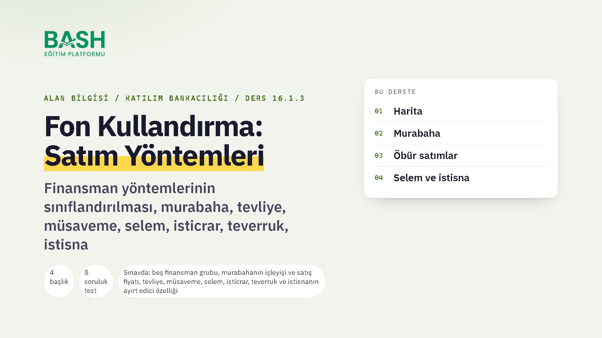 Fon Kullandırma: Satım Yöntemleri ders videosu kapağı