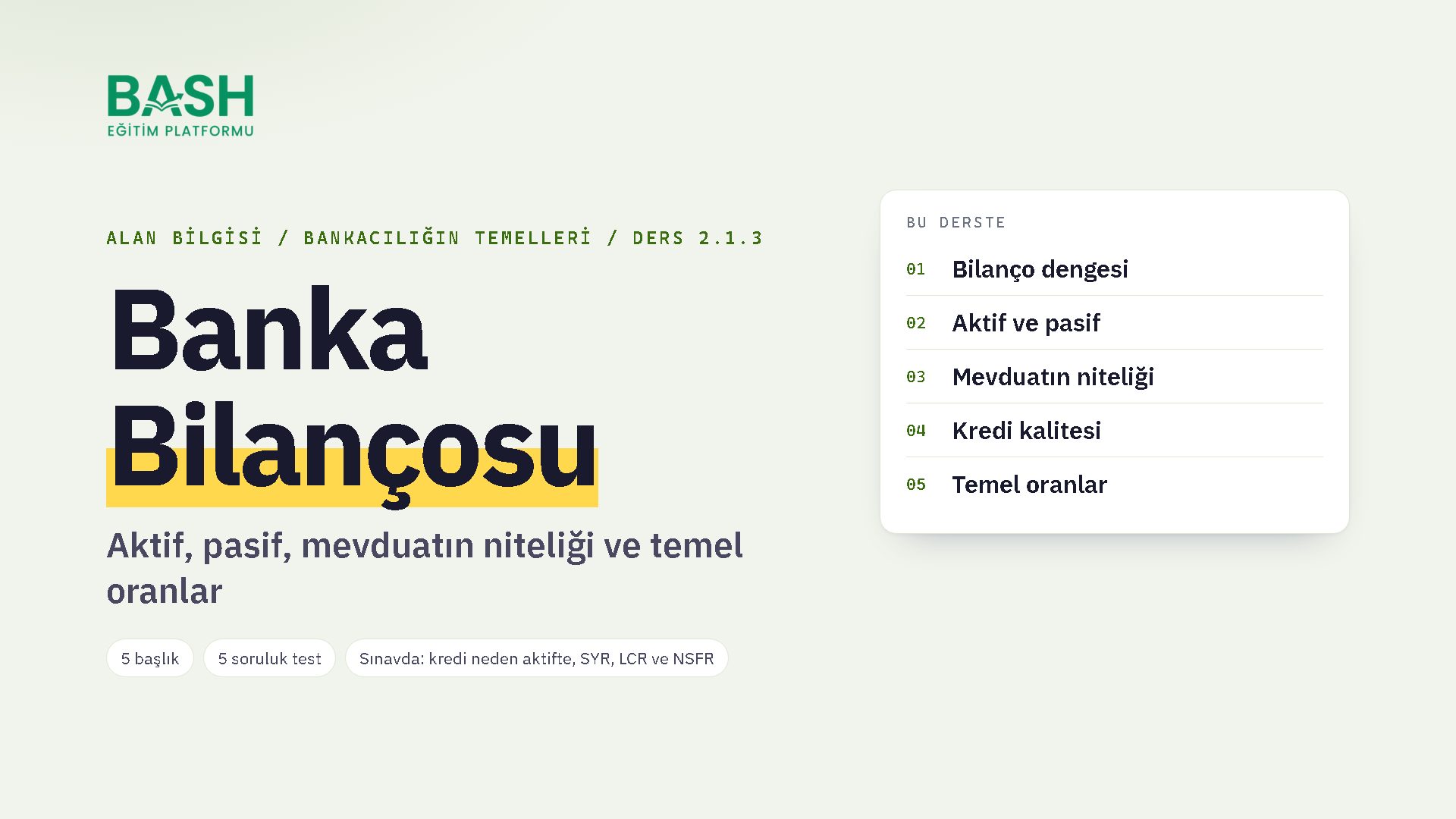 Banka Bilançosu ders videosu kapağı