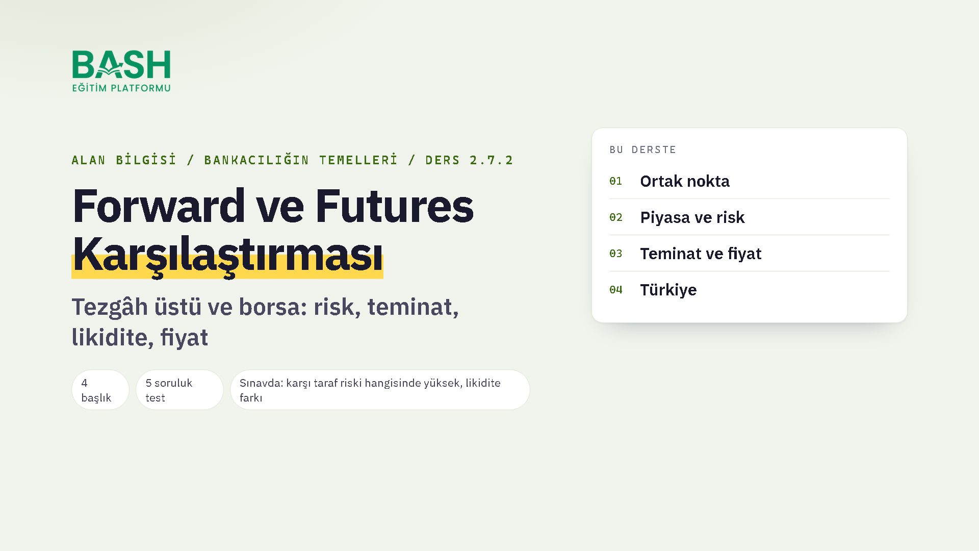 Forward vs Futures ders videosu kapağı