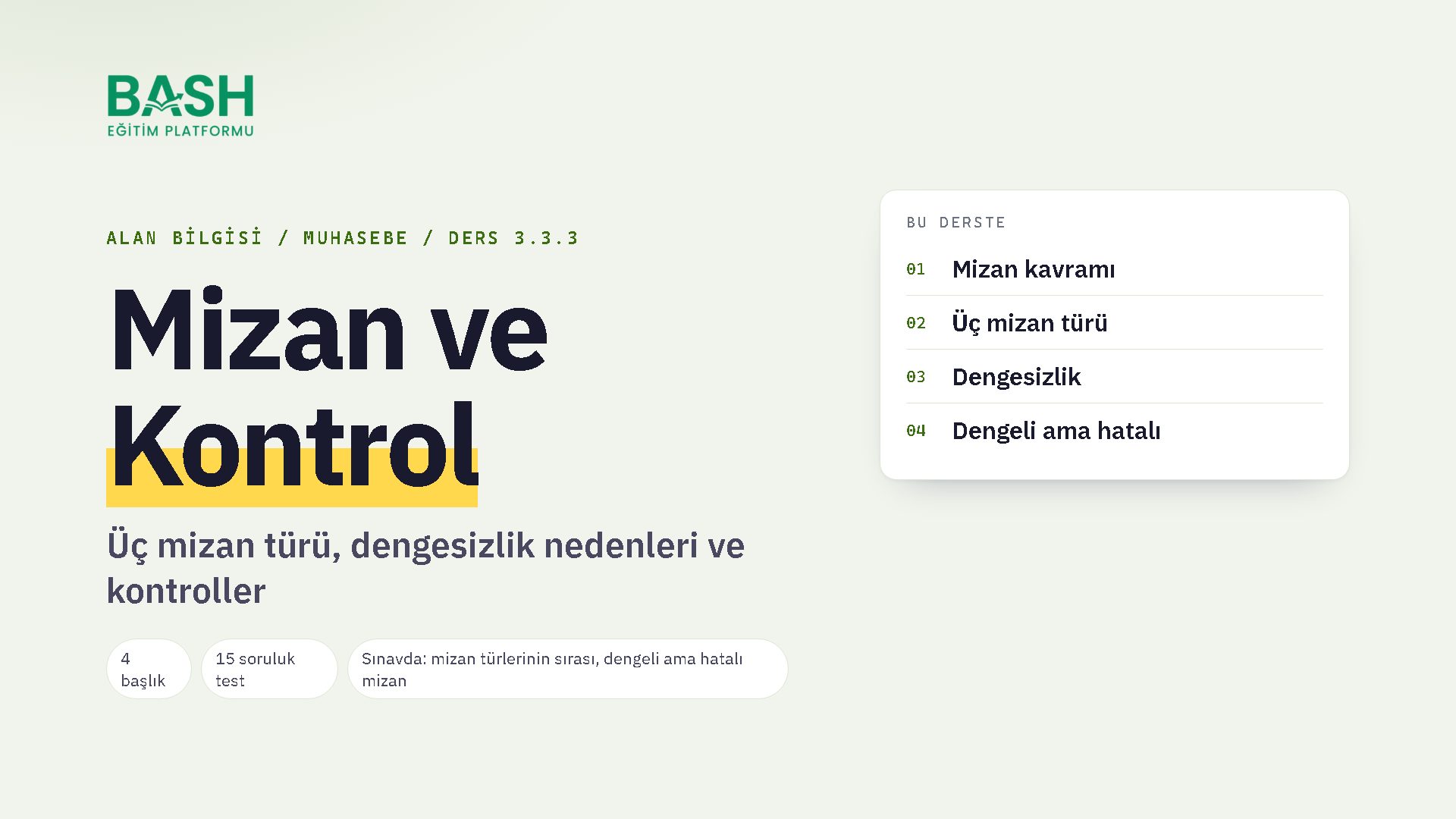 Mizan ve Kontrol ders videosu kapağı