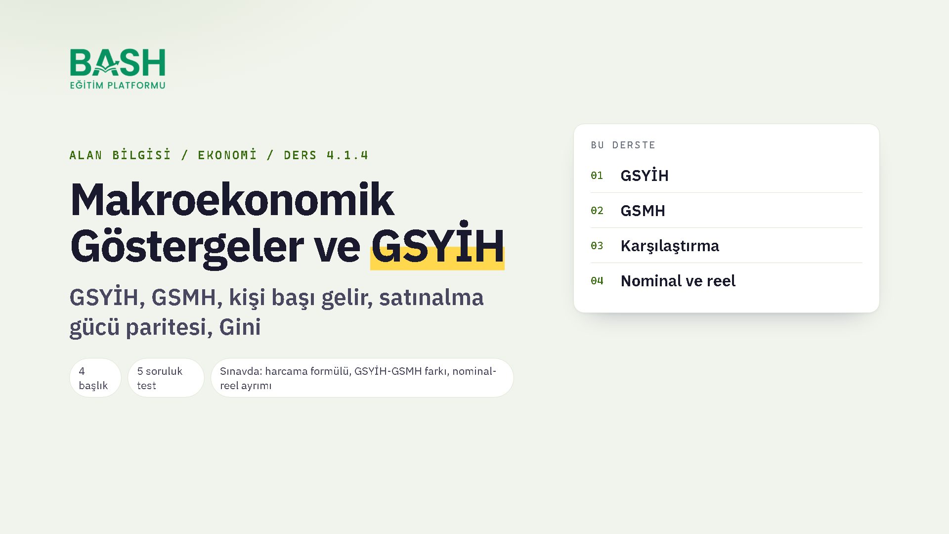 Makroekonomik Göstergeler: GSYİH, Satınalma Gücü Paritesi ders videosu kapağı