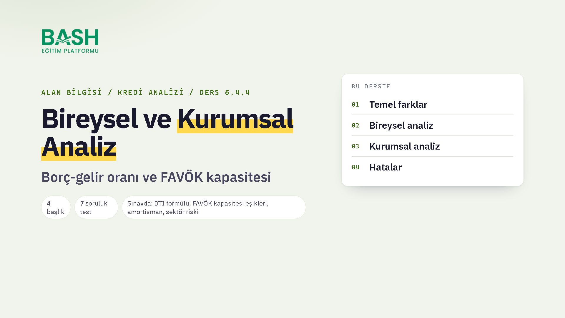 Bireysel vs Kurumsal Analiz ders videosu kapağı
