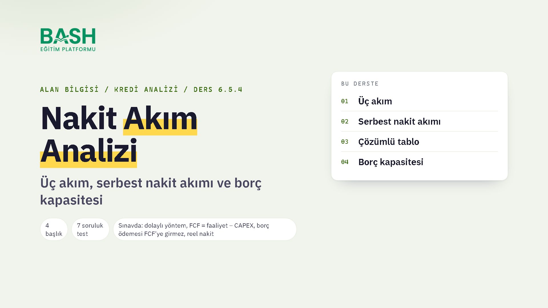 Nakit Akım Analizi ders videosu kapağı
