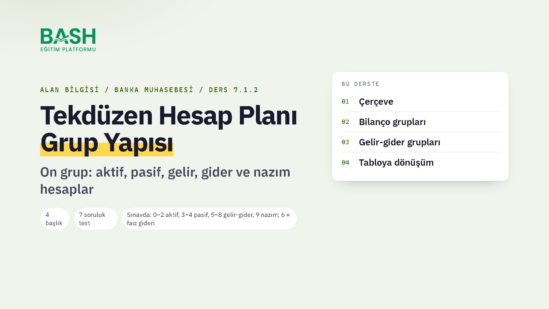 BDDK THP Grup Yapısı ders videosu kapağı