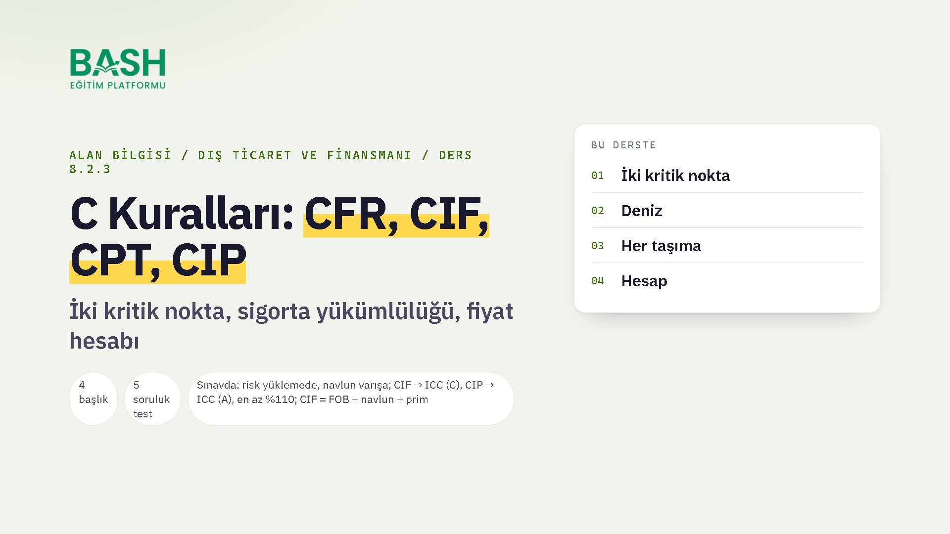 C Kuralları: CFR, CIF, CPT, CIP ders videosu kapağı
